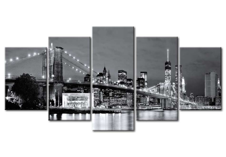 Foto su tela Sguardo in bianco e nero - New York - Città - Quadri