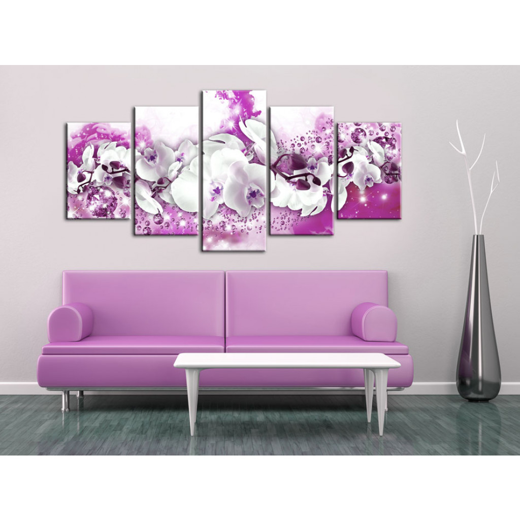 Schilderij  Orchideeën: Arrival Of Pink Orchid