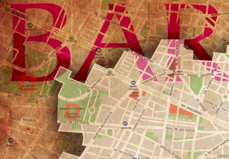 Ozdobna tablica korkowa Mapa Barcelony  [Mapa korkowa] 92213 additionalImage 5