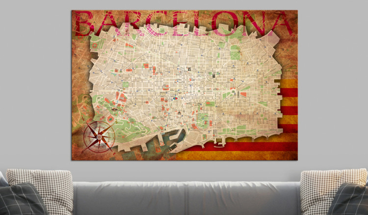 Ozdobna tablica korkowa Mapa Barcelony  [Mapa korkowa] 92213 additionalImage 3