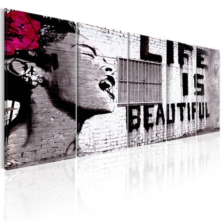 Quadro contemporaneo Banksy: Life is Beautiful 106523 additionalImage 2