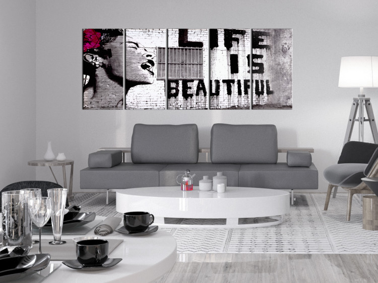 Quadro contemporaneo Banksy: Life is Beautiful 106523 additionalImage 3
