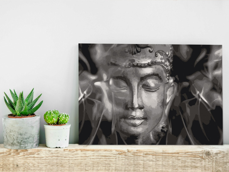 Paint by number Buddha in Black and White 107723 additionalImage 2