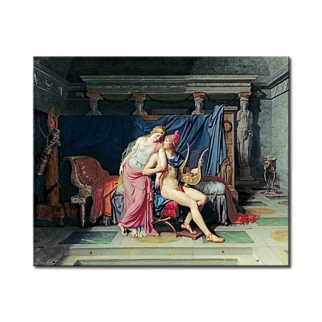 Schilderij  Jacques-Louis David: Paris And Helen
