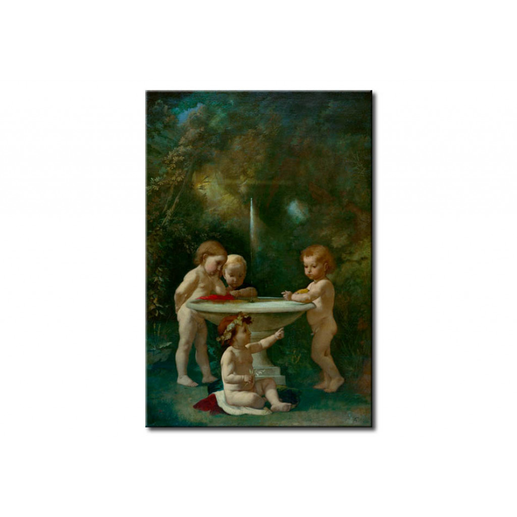 Schilderij  Anselm Feuerbach: Kinder Am Springbrunnen