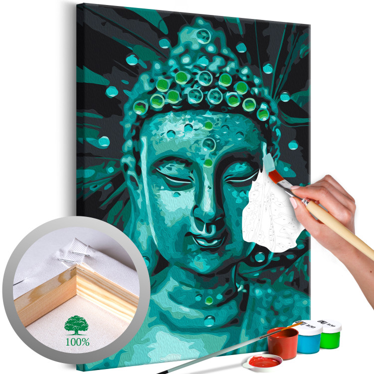 Tableau peinture par numéros Emerald Buddha 135623