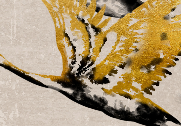 Obraz Złote żurawie - kompozycja stylizowana na styl japoński w beżach 136523 additionalImage 4