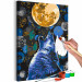  Dibujo para pintar con números Blue Howling Wolf 138423 additionalThumb 6