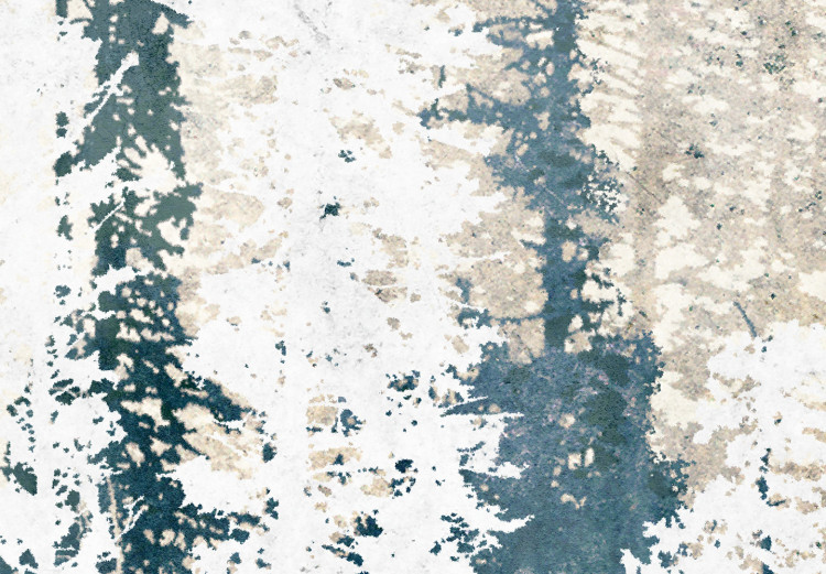 Fototapeta Odlatujące ptaki - pejzaż abstrakcyjnego lasu niebieskiego z drzewami 144723 additionalImage 3