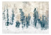 Fototapeta Odlatujące ptaki - pejzaż abstrakcyjnego lasu niebieskiego z drzewami 144723 additionalThumb 1
