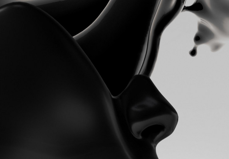 Quadro redonda em tela Lovers - 3D Graphics Depicting Kissing Characters 148623 additionalImage 3