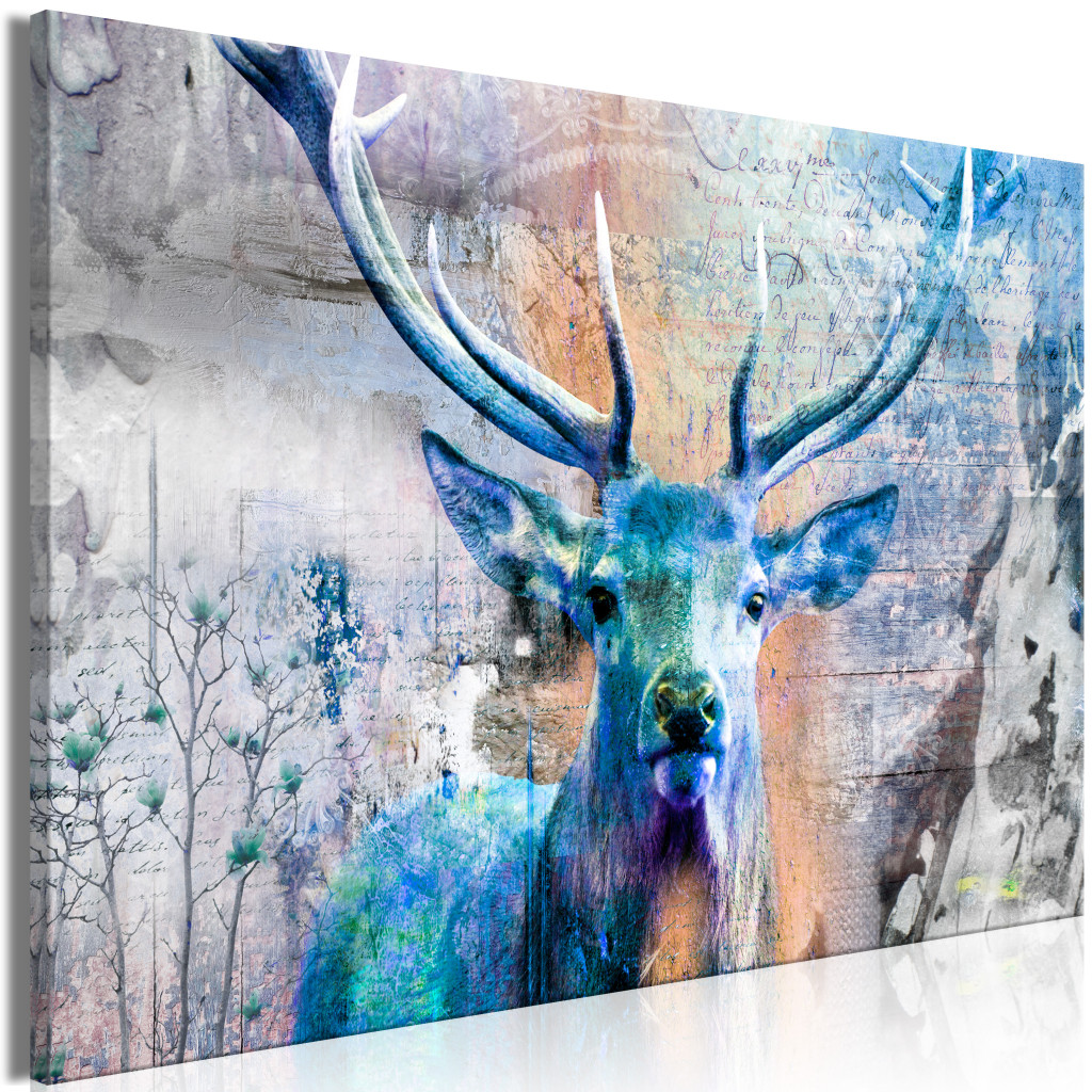 Schilderij Blue Deer [Large Format]