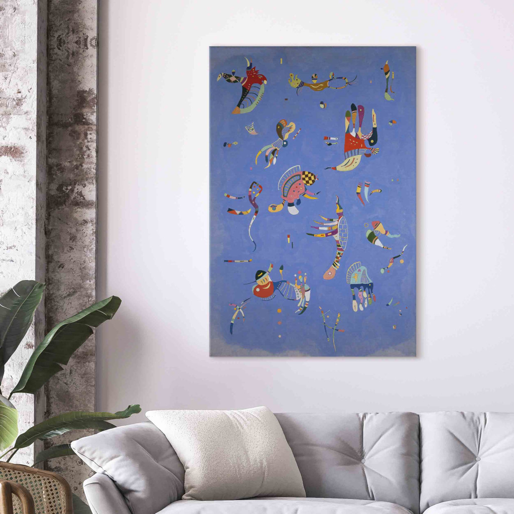 Cópia Do Quadro Famoso Blue Sky - A Composition With Abstract Forms By Kandinsky