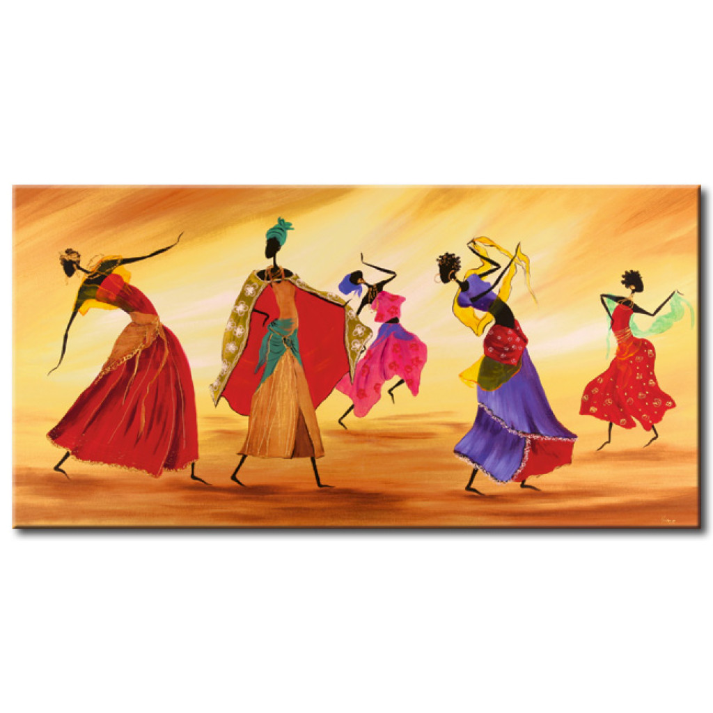 Pintura Em Tela Baile Indiano
