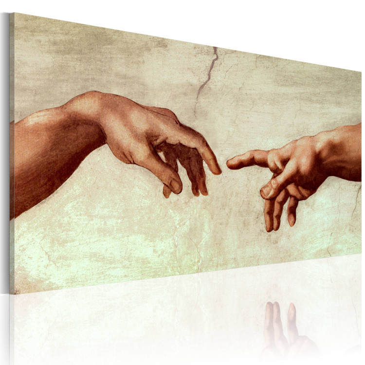 Canvas Art Print The creation of Adam: fragment of painting 49123 additionalImage 2