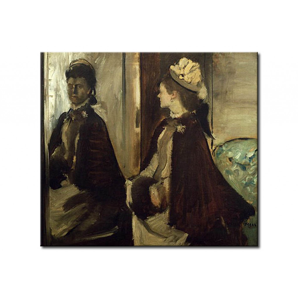 Schilderij  Edgar Degas: Madame Jeantaud In The Mirror