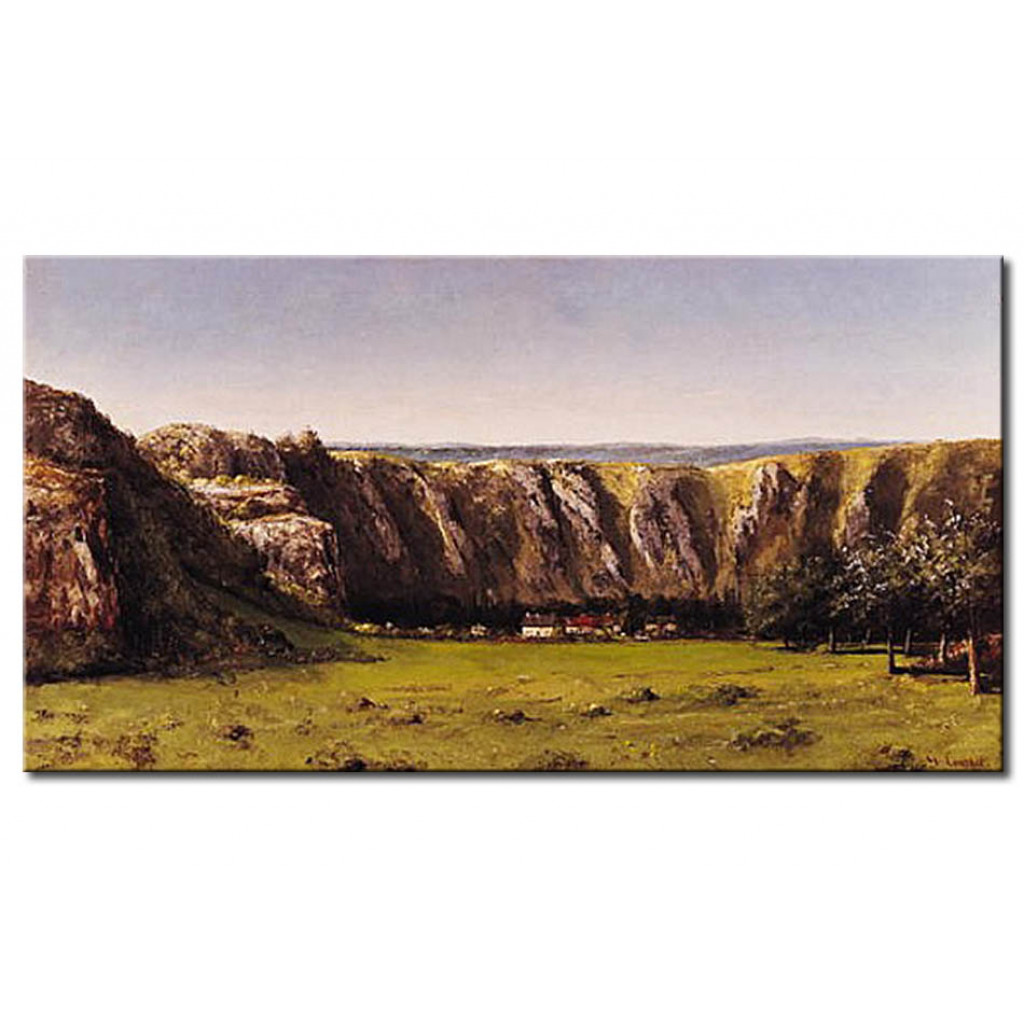 Schilderij  Gustave Courbet: Rocky Landscape Near Flagey