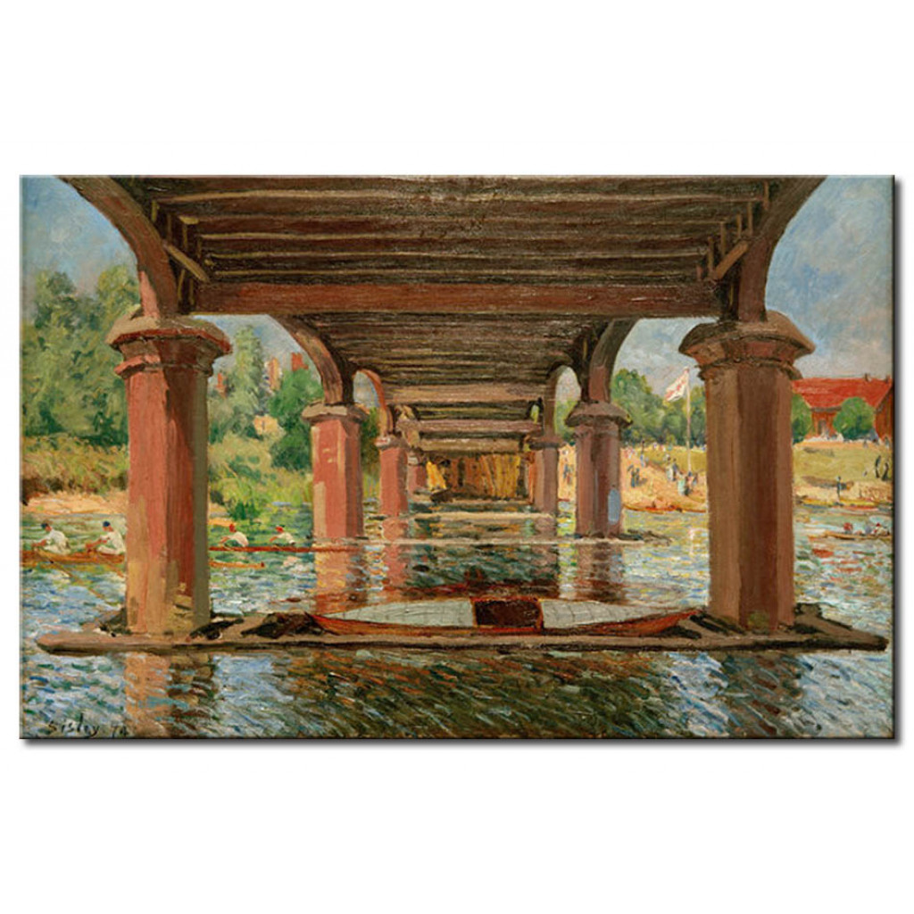 Schilderij  Alfred Sisley: Sous Le Pont De Hampton Court