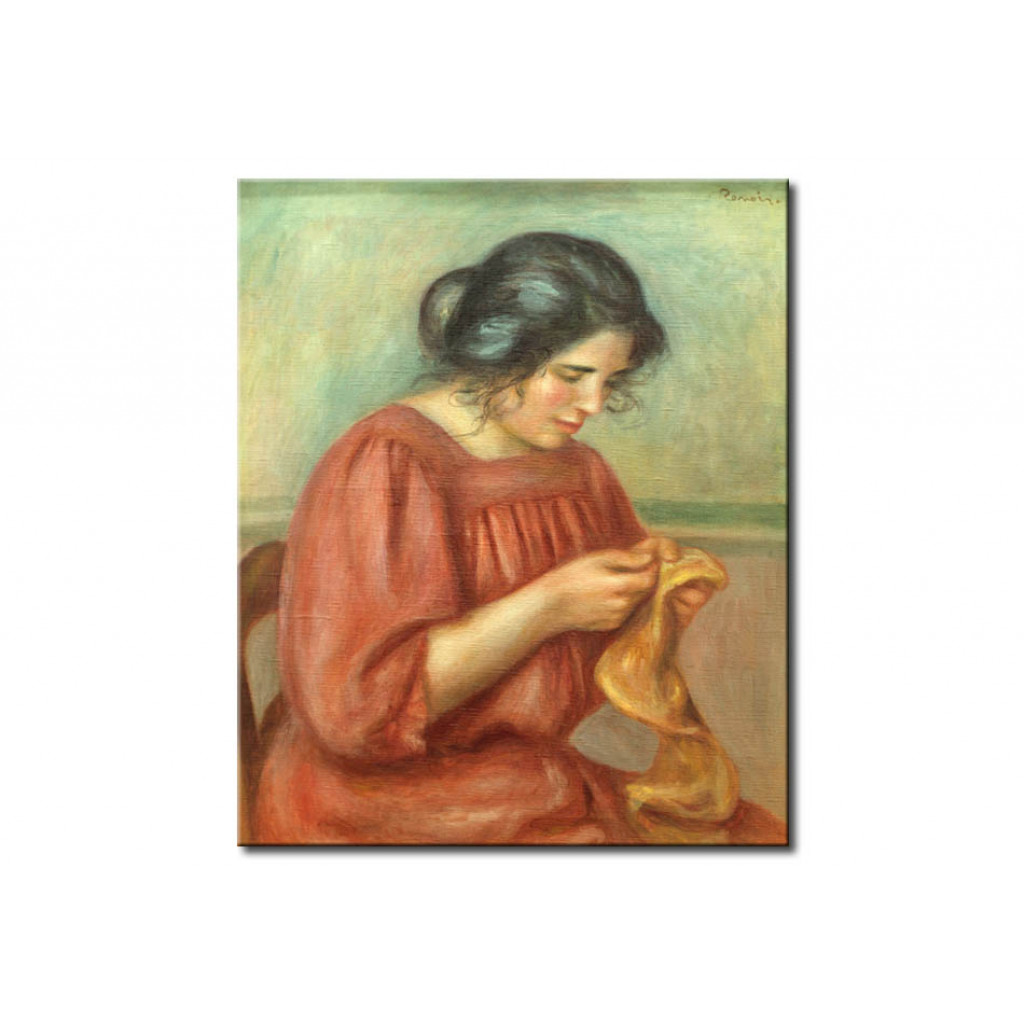 Schilderij  Pierre-Auguste Renoir: Gabrielle Reprisant