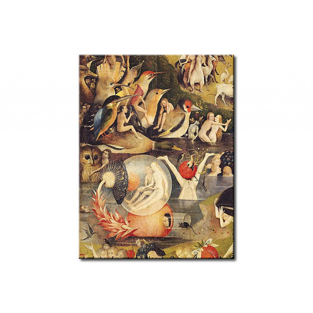 Canvastavla The Garden Of Earthly Delights: Allegory Of Luxury, Central Panel Of Triptych