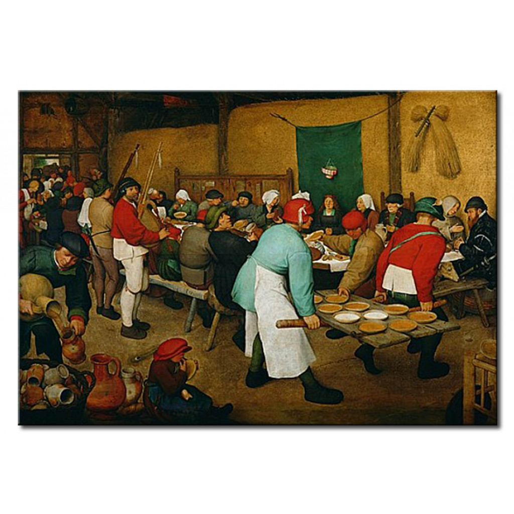 Schilderij  Pieter Bruegel The Elder: Peasant Wedding (Bauernhochzeit)