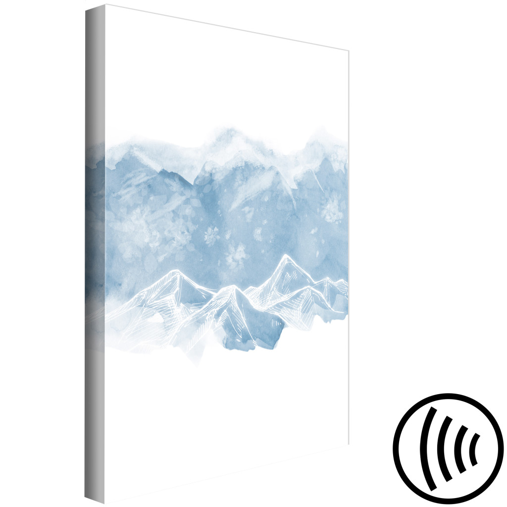 Obraz Góry Lodowe - Minimalistyczny, Akwarelowy Pejzaż Zimowych Lodowców