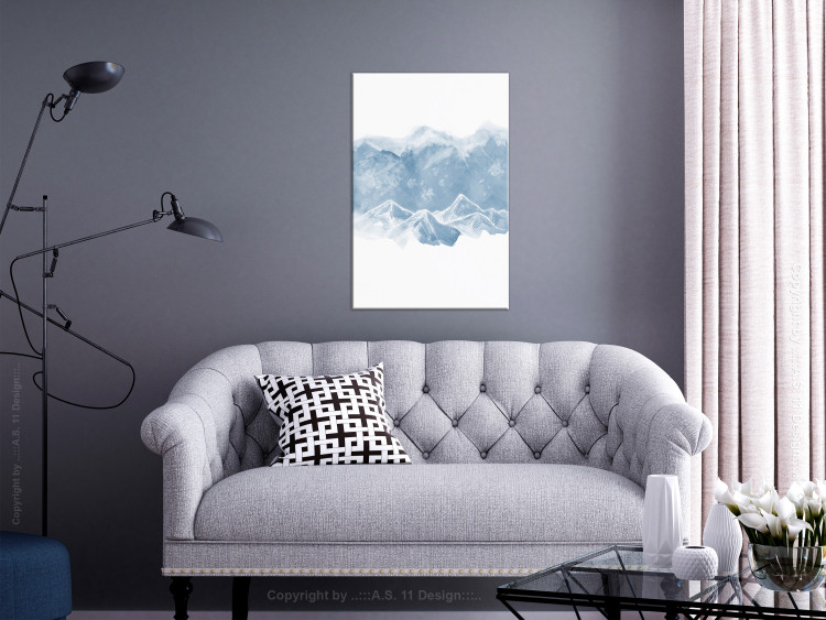 Obraz Góry lodowe - minimalistyczny, akwarelowy pejzaż zimowych lodowców 117733 additionalImage 3