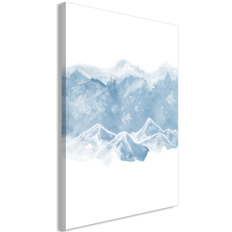 Obraz Góry lodowe - minimalistyczny, akwarelowy pejzaż zimowych lodowców 117733 additionalImage 2