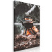 Canvas Print Campfire - Abstraction in the style of vintage and retro with a copper kettle on a burning campfire amidst 126833 additionalThumb 2