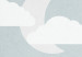 Quadro moderno Nastri delicati - paesaggio grafico della montagna con un cielo e la luna in stile minimalista, decorazione perfetta per la stanza di un bambino 130533 additionalThumb 5