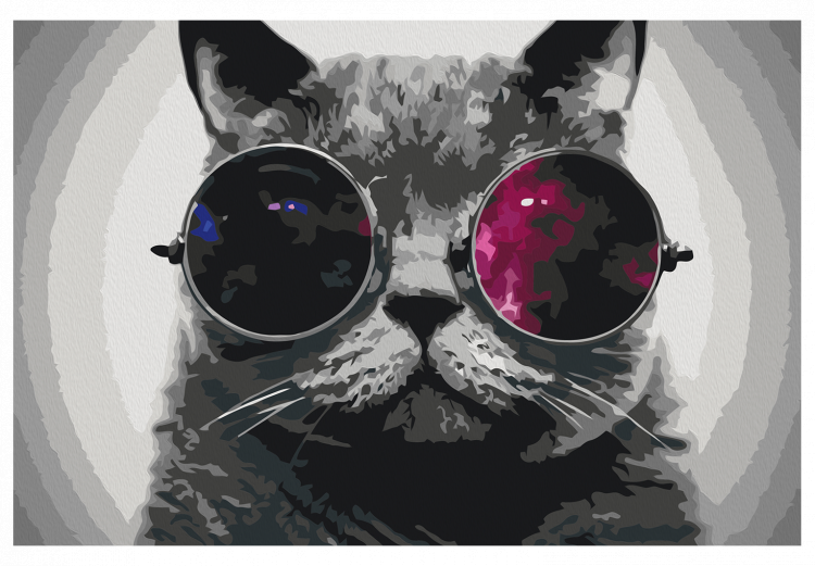 Quadro con numeri Cat With Glasses 132033 additionalImage 7