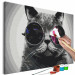 Wandbild zum Malen nach Zahlen Cat With Glasses 132033 additionalThumb 3