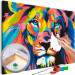 Malen nach Zahlen-Bild für Erwachsene Colorful Lion 137933