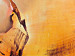 Quadro contemporaneo Segno (1 parte) - astrazione arancione con disegno dipinto 47433 additionalThumb 3