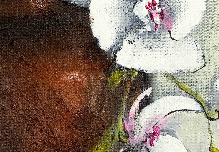 Wandbild Elegante Orchidee (1-teilig) - Abstraktion mit Blumen auf Beige 48633 additionalImage 3