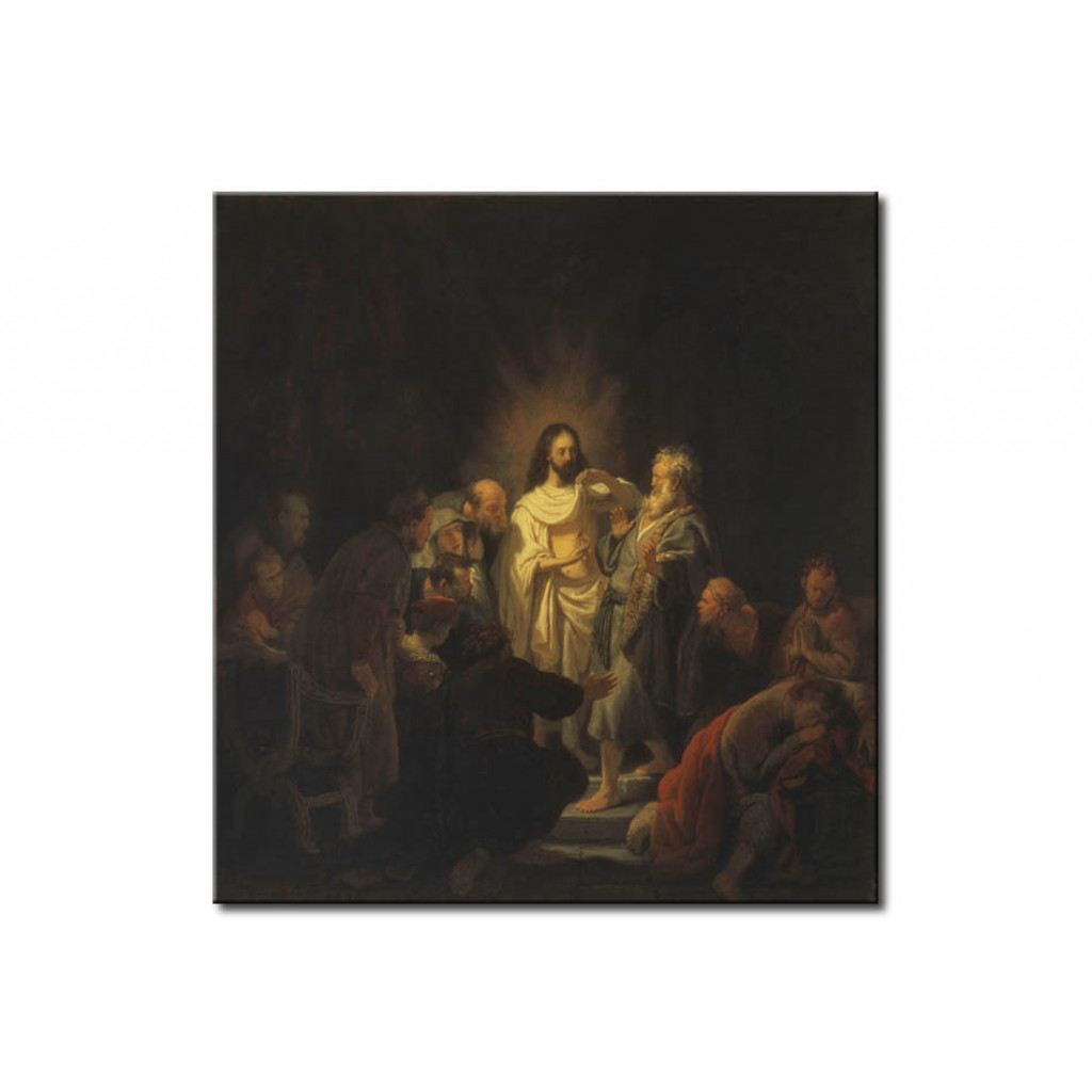 Schilderij  Rembrandt: Doubting Thomas