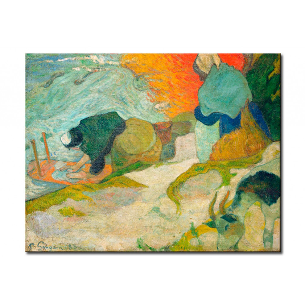 Schilderij  Paul Gauguin: Wäscherinnen Am Roubinedu-Roi-Kanal