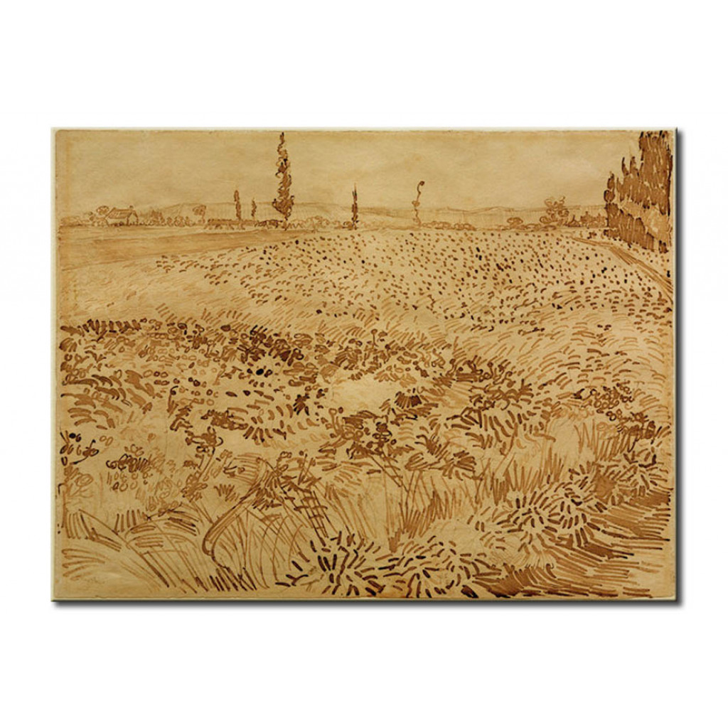 Schilderij  Vincent Van Gogh: Wheat Field
