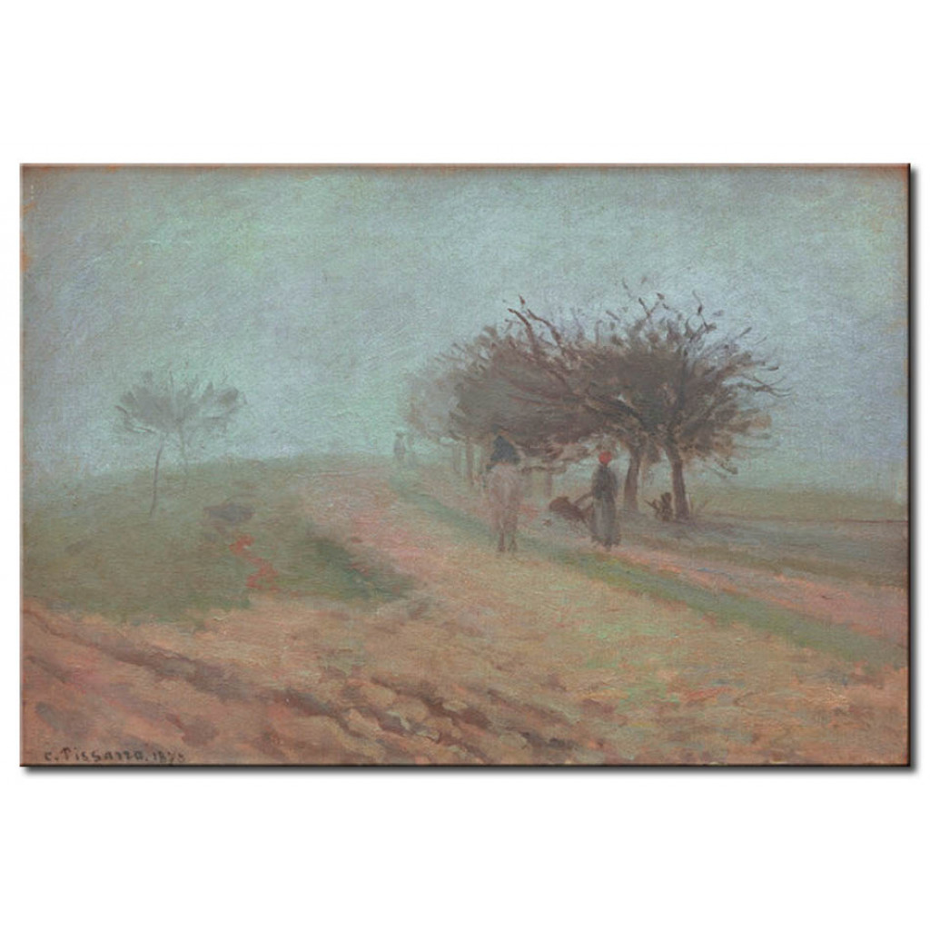 Schilderij  Camille Pissarro: Foggy Morning In Creil