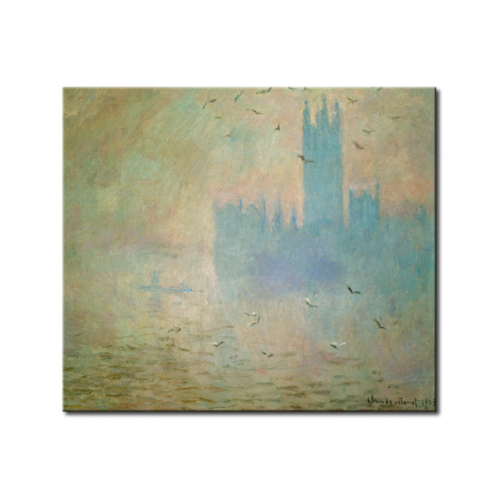 Schilderij  Claude Monet: Le Parlement, Les Mouettes