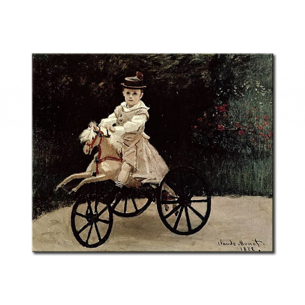 Schilderij  Claude Monet: Jean Monet On His Hobby Horse