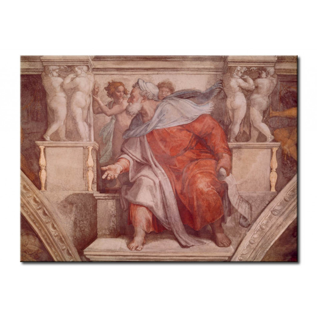 Schilderij  Michelangelo: Ezekiel