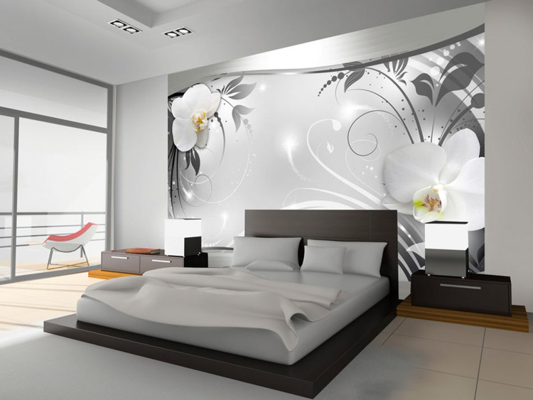 Wall Mural Silver Abstract 60133