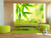 Wall Mural Green Bamboo Leaves - Natural Close-up of Plants on a Bright Background 60433