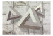 Carta da parati Composizione contemporanea - triangoli di legno su sfondo di cemento 72033 additionalThumb 1