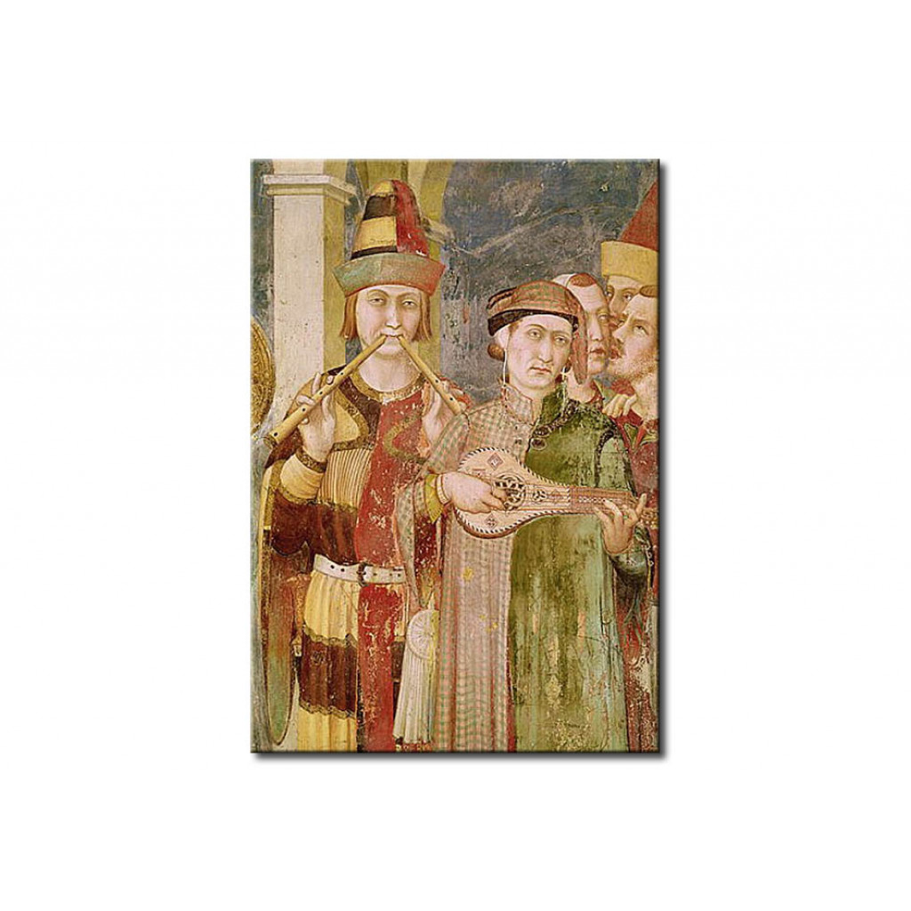 Schilderij  Simone Martini: Detail Of Musicians From The Life Of St. Martin
