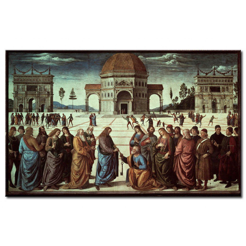 Schilderij  Pietro Perugino: Giving The Key To Peter