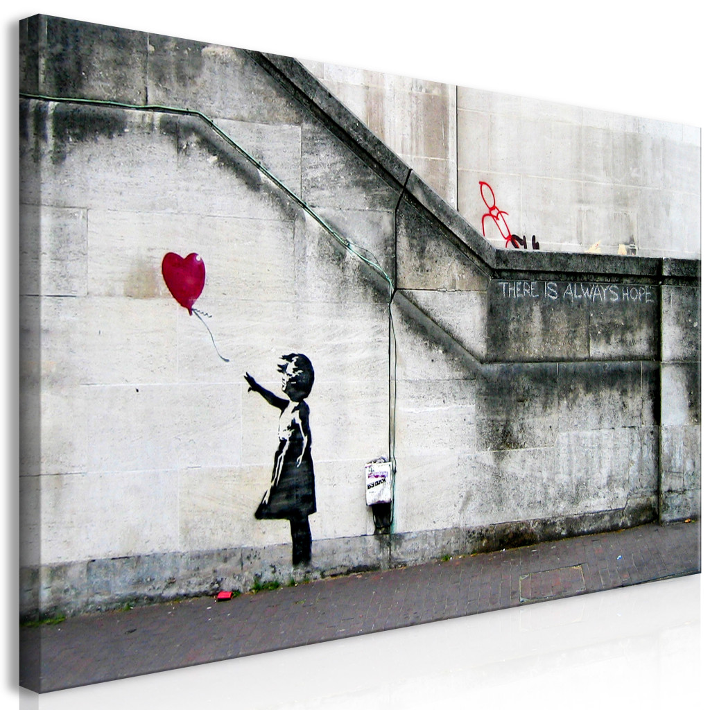 Schilderij Girl With A Balloon By Banksy II [Large Format]