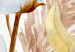 Fototapeta Motyw boho - malowane liście i kwiaty bawełny w odcieniach błękitu 143843 additionalThumb 3