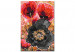 Obraz do malowania po numerach Kwitnące maki - Trzy kwiaty i czarno-czerwono-złote dodatki 144143 additionalThumb 5